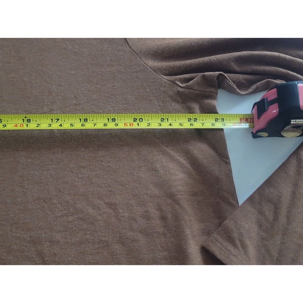 J.Jill Luxe Supima Turtleneck Tunic XL Brown Supima Cotton Stretch Long Sleeve - Picture 7 of 11